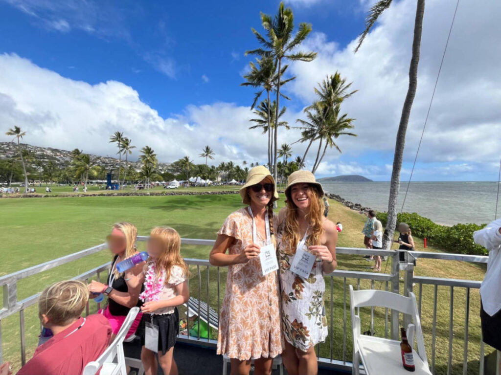 The author Rebecca Parsons with other people at the Waiʻalae Country Club