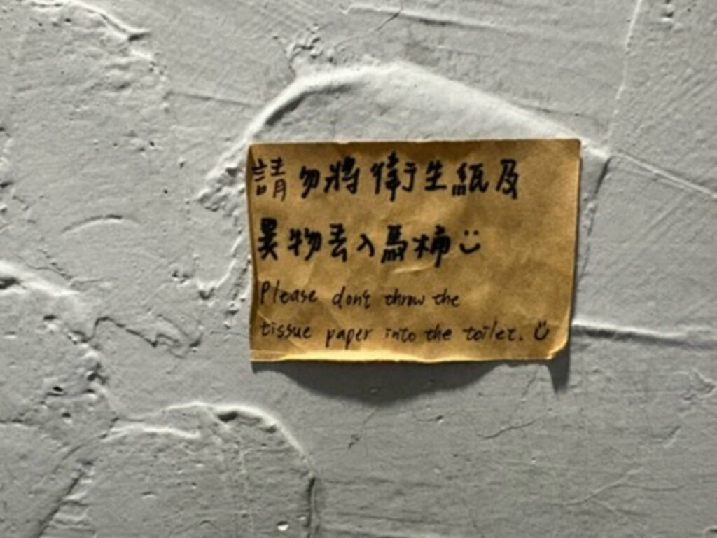 A small reminder about not flashing the  the toilet paper