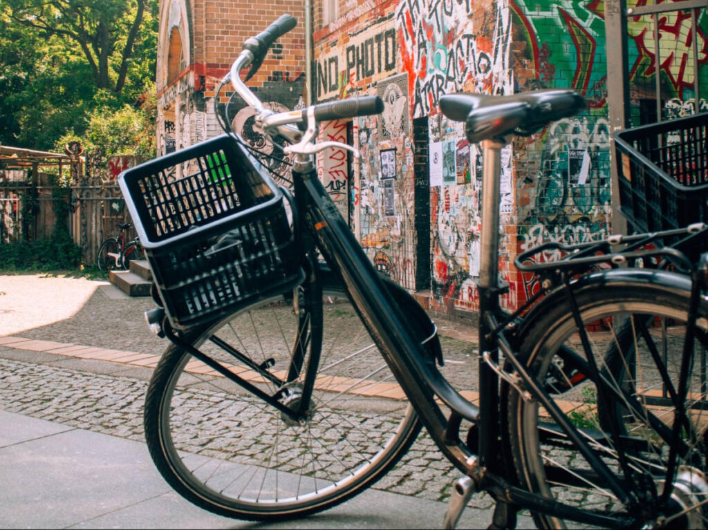 Closeup look of the rental bike