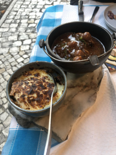 Rich stews served on a small bowl