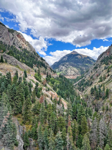 View of the road section near Ouray