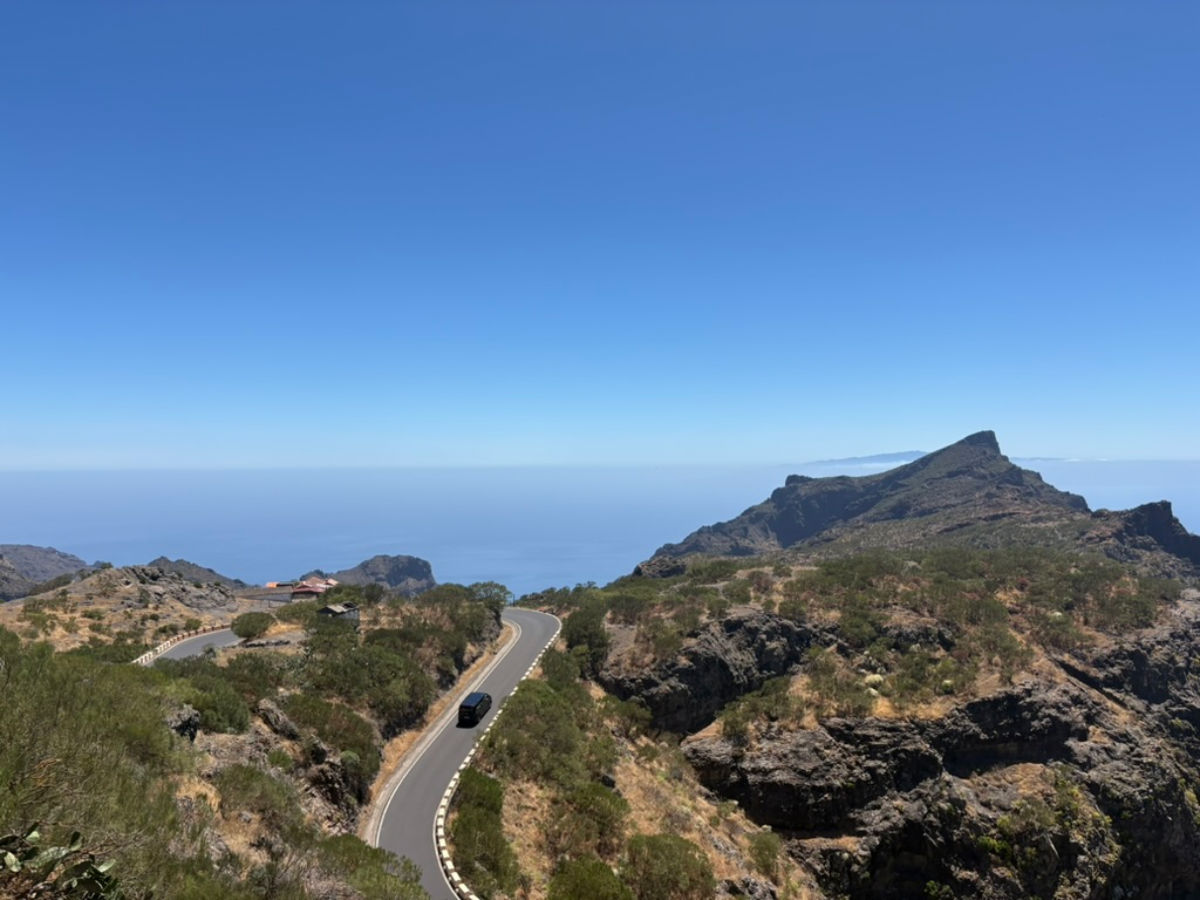 View of the scenic roads around Tenerife