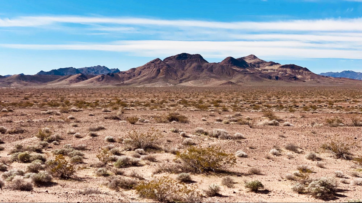 Panoramic view of the roadside vista in Death Valley