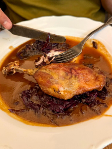 Czech Roast duck on a plate
