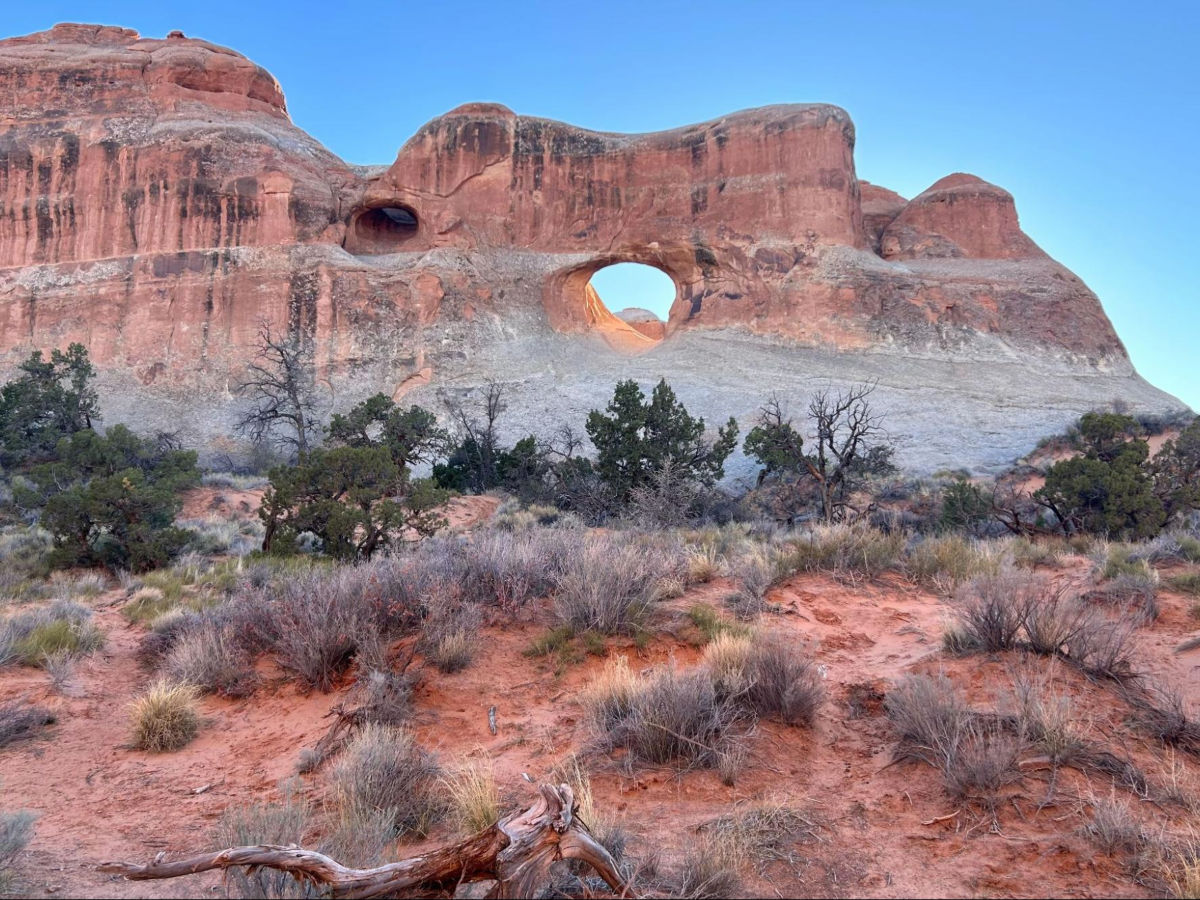 View of Rock formations at Arches