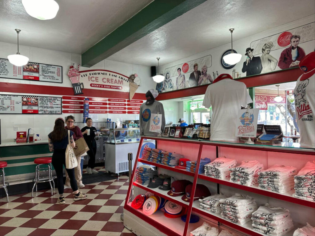Inside the Rocky's Grill & Soda Shop