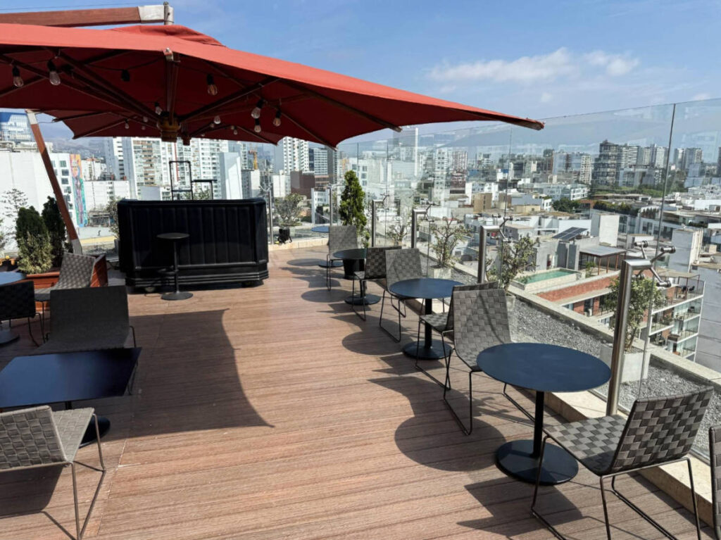 View from the rooftop bar area at Hilton Lima Miraflores