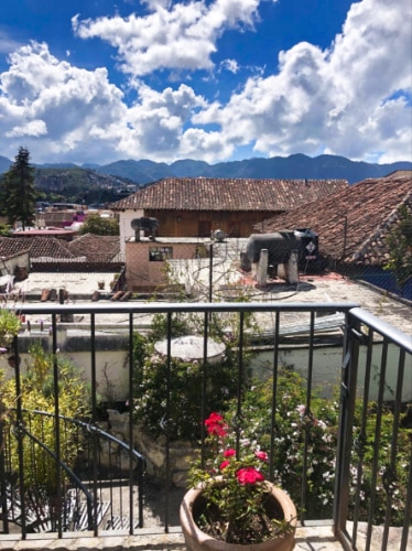 Overlooking view of San Cristobal from the rooftop