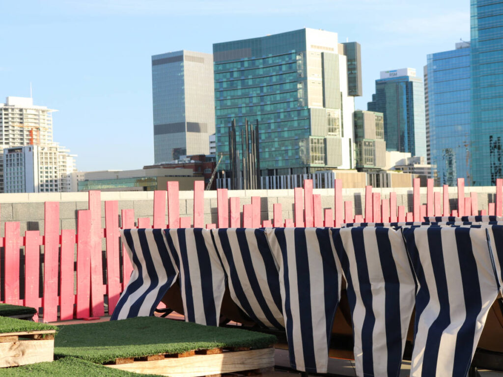 View of the skyscrapers from the rooftop of Northbridge