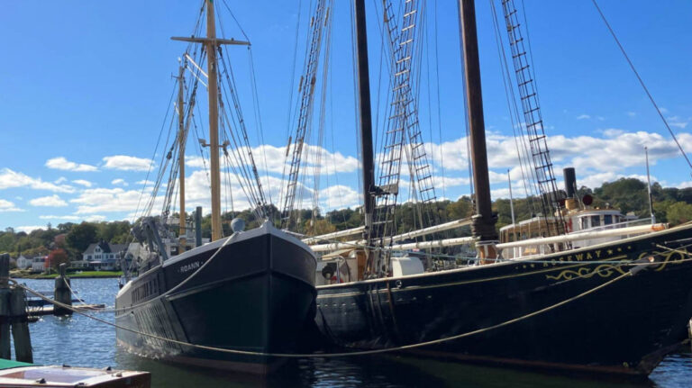 The Roseway docked at Mystic Seaport Museum