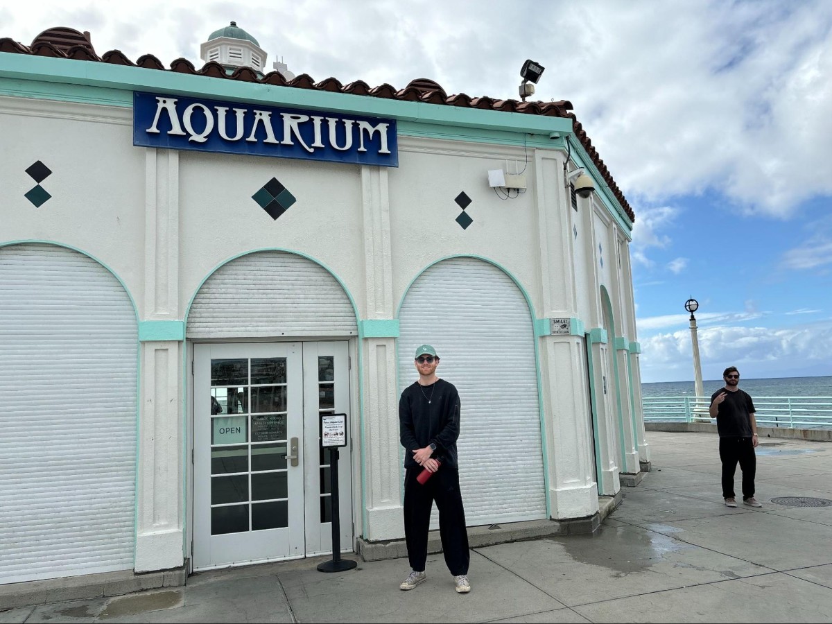 Michael standing in front of the Roundhouse Aquarium
