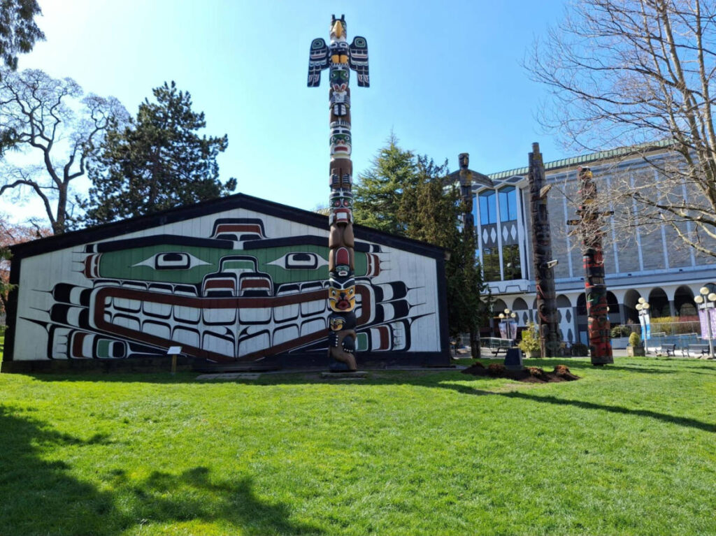 View of the First Nations’ art at the Royal BC Museum