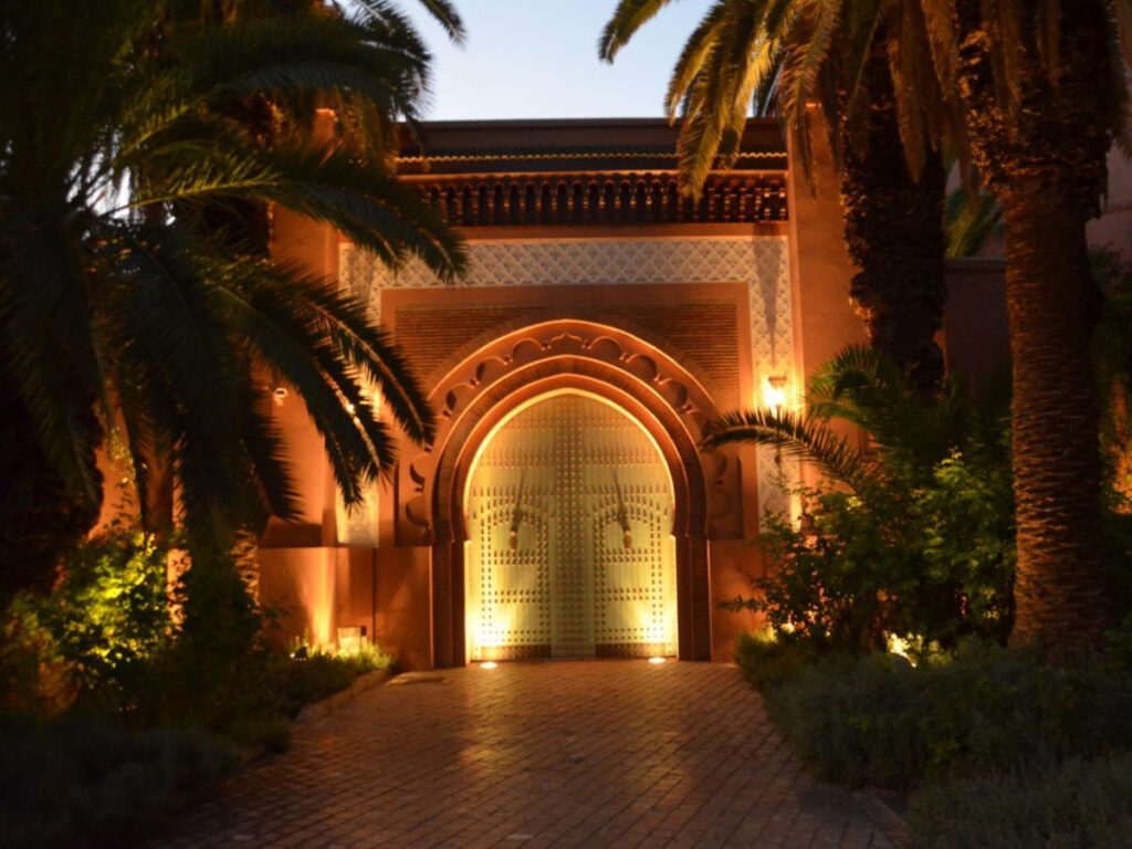 View of the entrance to Royal Mansour Hotel