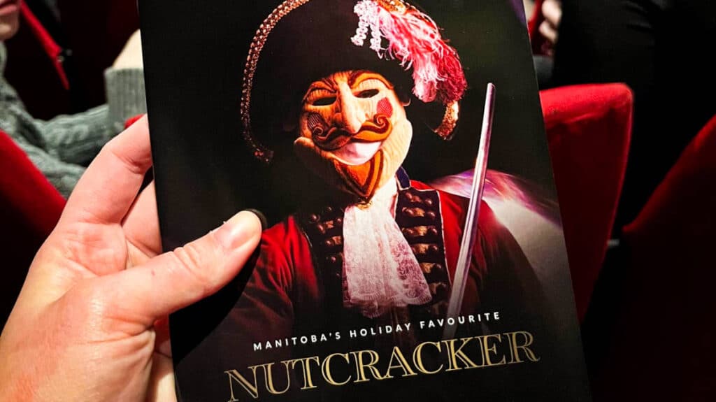A flyer of Royal Winnipeg Ballet performing the Nutcracker