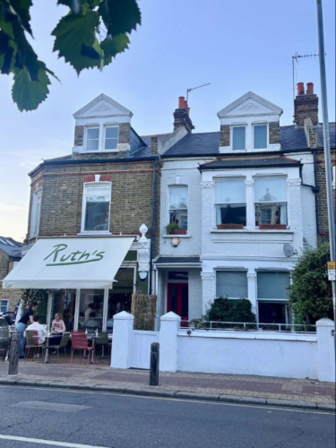 View of the Ruth’s restaurant from across the street