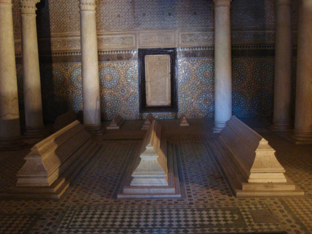 View of the tombs in the Kasbah Mosque