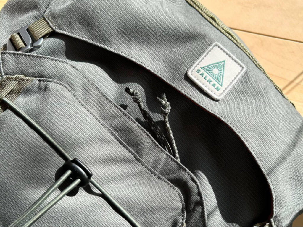 Close up view of the Salkan Carry-On Backpack