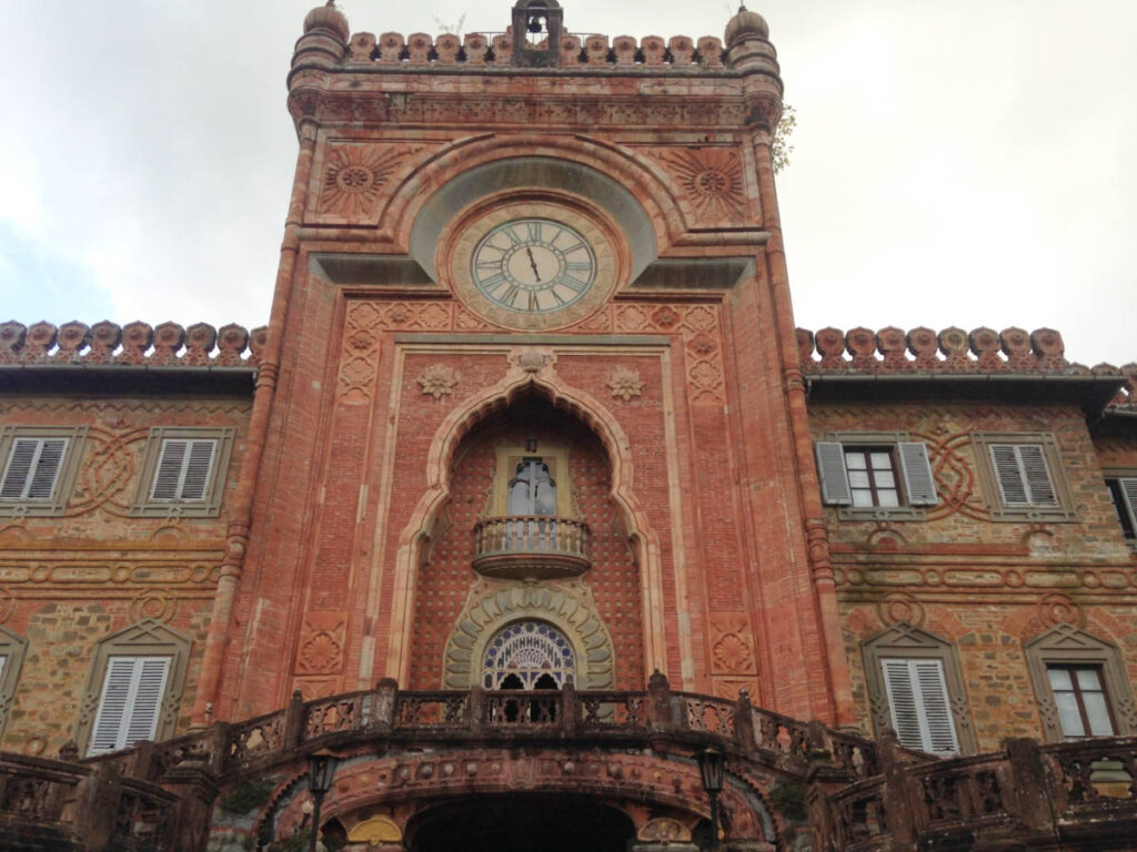 Closeup look of the intricate exterior of Sammezzano Castle