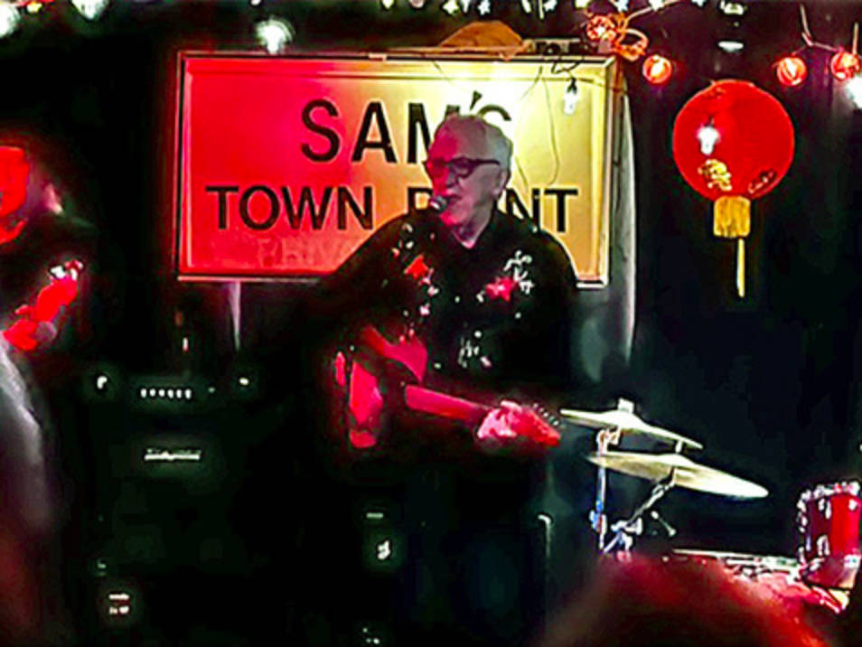 A band performing at Sam’s Town Point stage