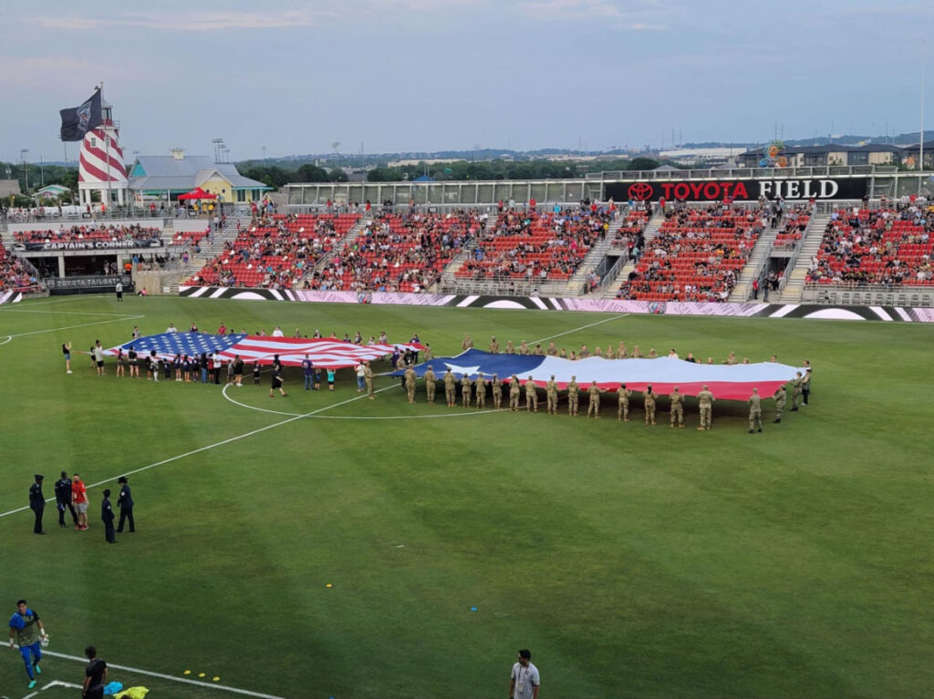 View of the Toyota Field during the Military Appreciation Night