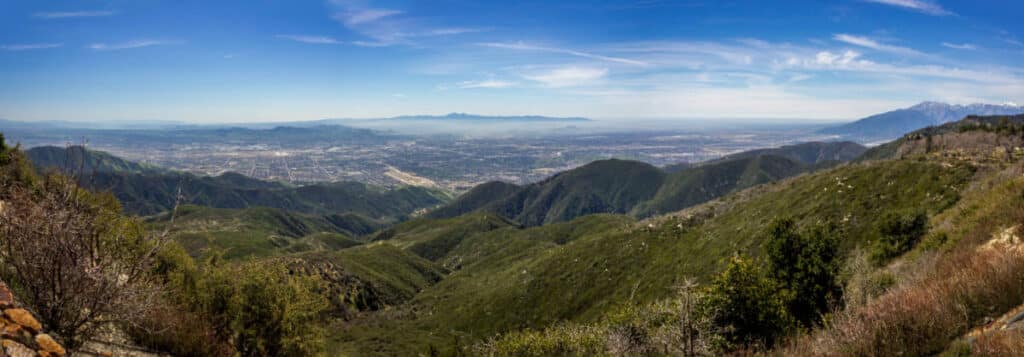 Panoramic view at the San Bernardino Valley