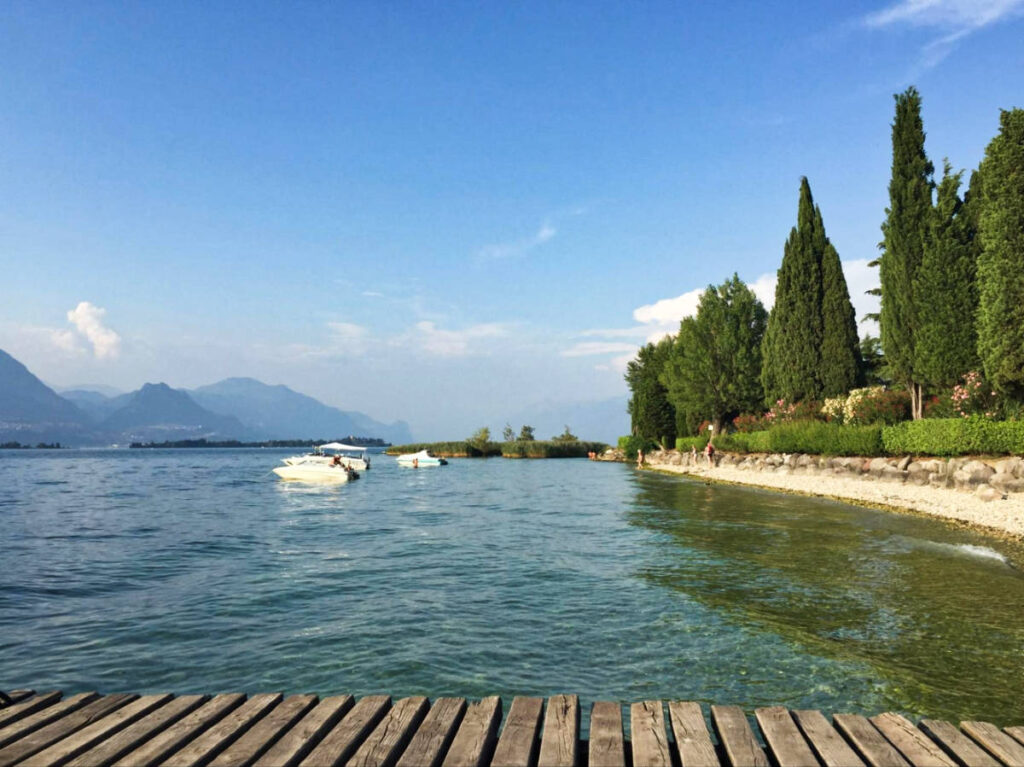 Scenic view of the San Biagio Island from the boardwalk
