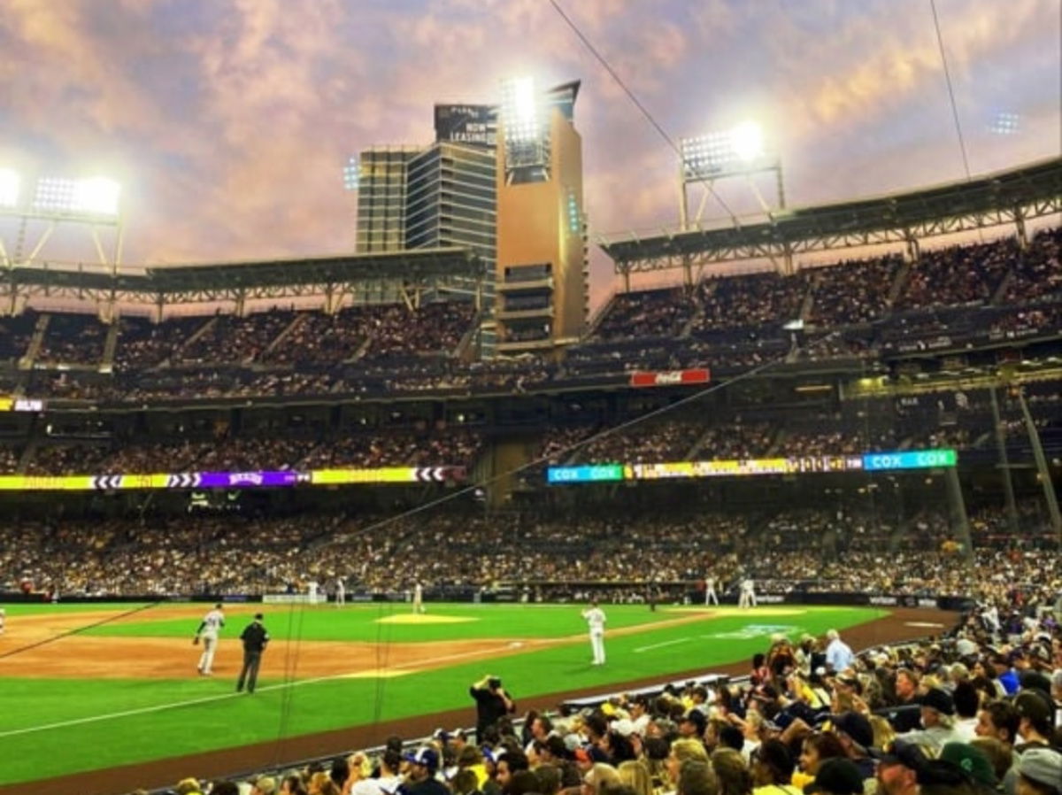 View of a baseball game at Petco Park