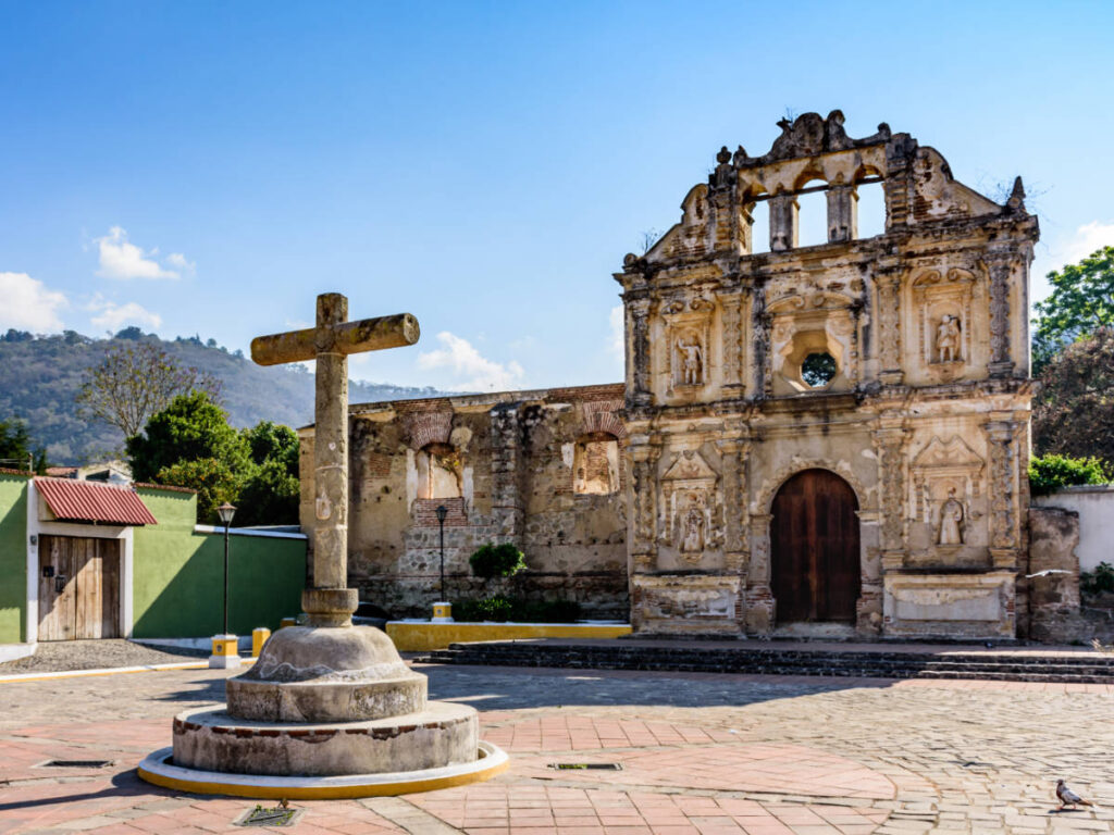 The ruins of Ermita de Santa Isabel in Santa Ana, Guatemala