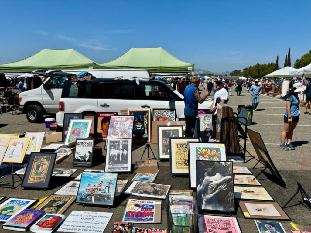 View of the vintage display at the The Santa Monica Airport Antique and Vintage Market