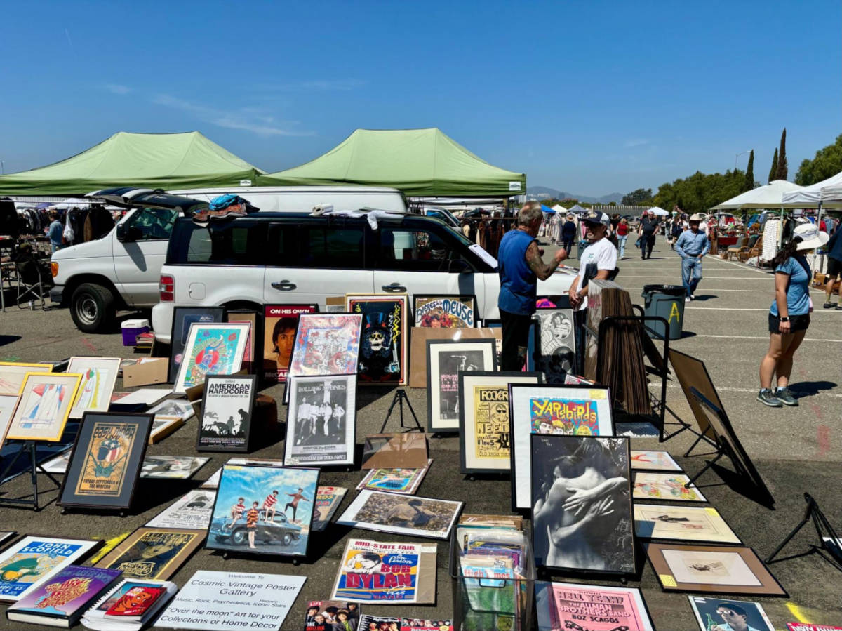 View of the vintage display at the The Santa Monica Airport Antique and Vintage Market