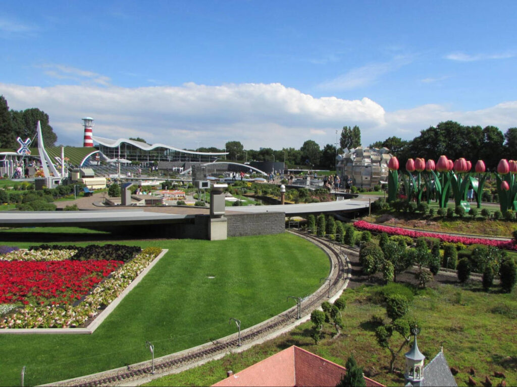 Panoramic view of the scale models of the popular sites and places in the Netherlands