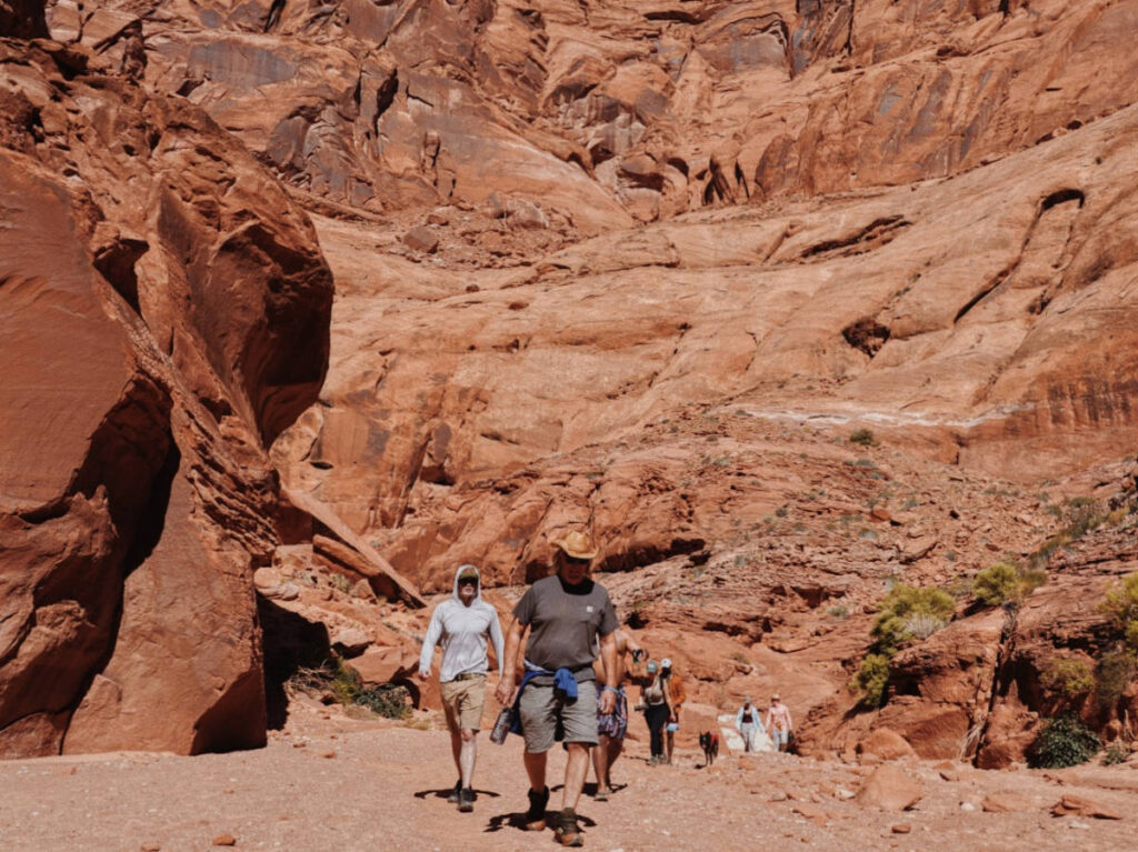 View of the author's group during a scenic trail