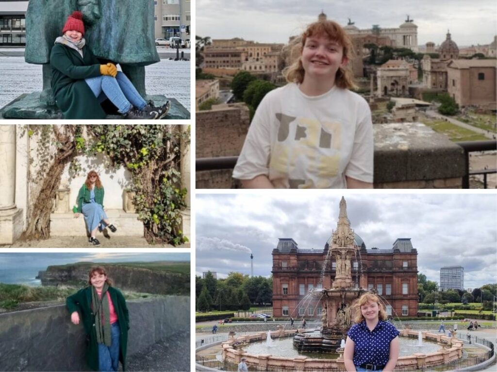 A photo collage of Scotland writer