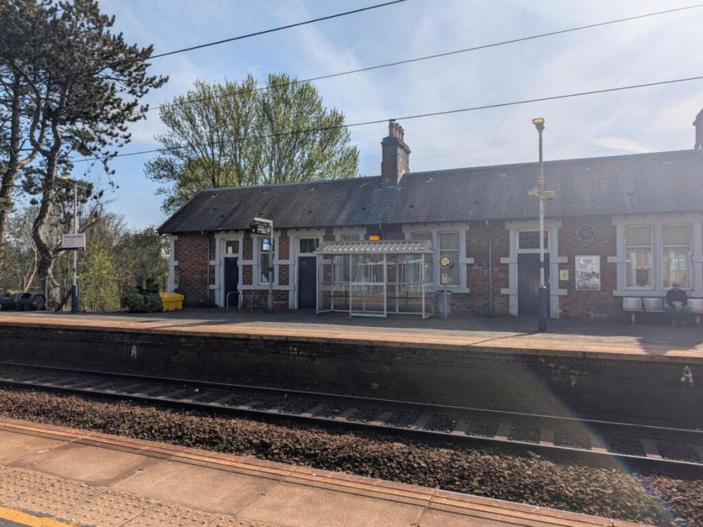 View of a typical Scottish train station