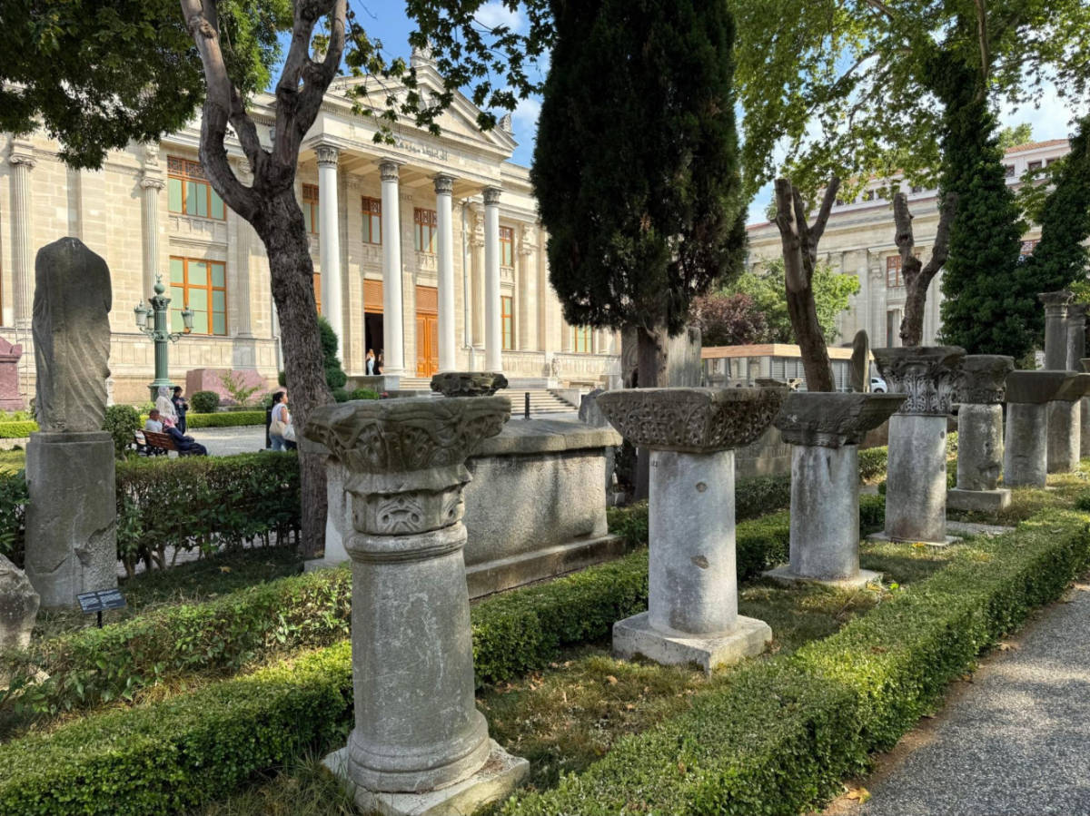 The sculpture garden in front of the Istanbul Archaeological Museums