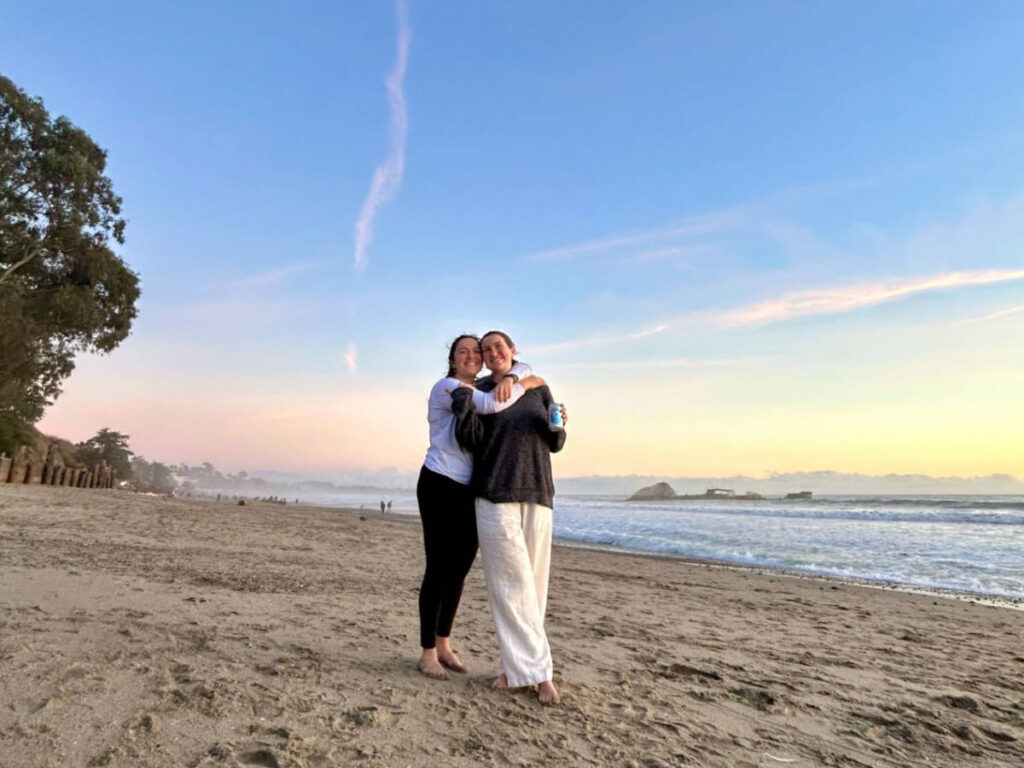The author, Laura McFarland with her partner enjoying their day at the Seacliff State Beach