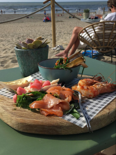Closeup look of the seafoods at the beachfront in Zandvoort