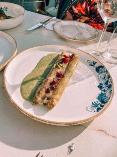 A plate of Seasonal asparagus at Ron Gastrobar
