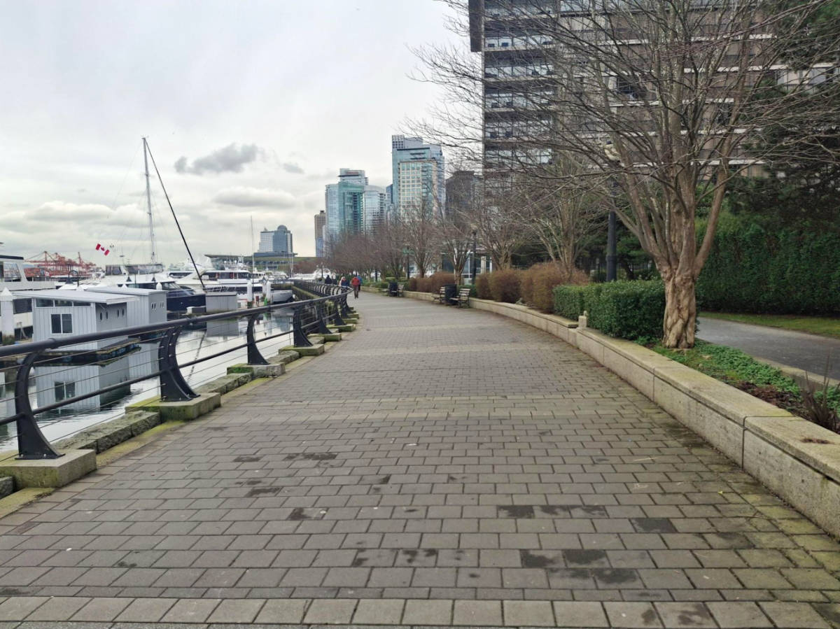 Skyline views from the seawall in Coal Harbour