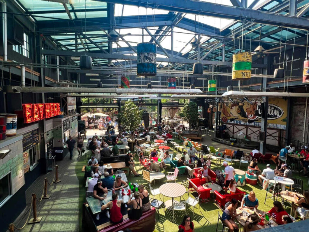 View inside the Second Rodeo Brewing from the second level
