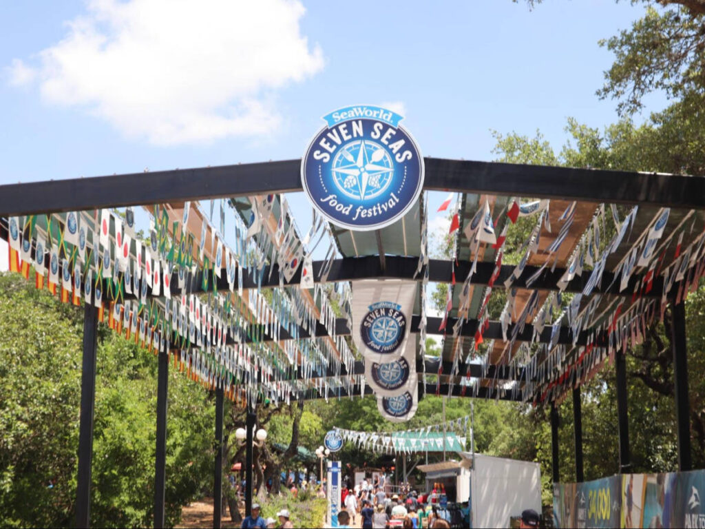 View of the decorations at the SeaWorld Seven Seas Food Festival