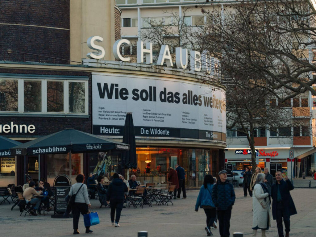 People wandering outside the Shaubühne