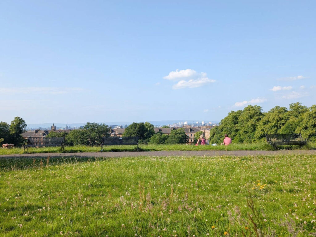 Blue sky over the Shawlands’ Queen’s Park