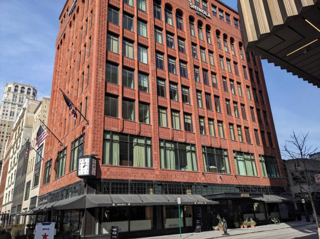 View outside the Shinola Hotel