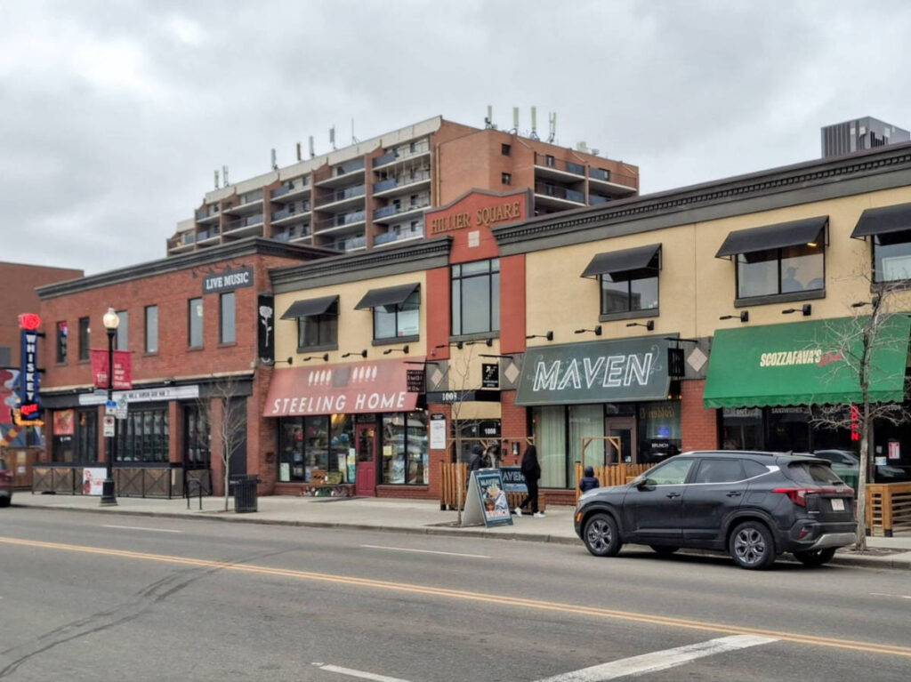 The shops and restaurants along 17th Ave.