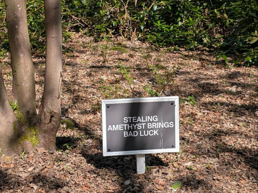 A warning signage at the Jupiter Artland