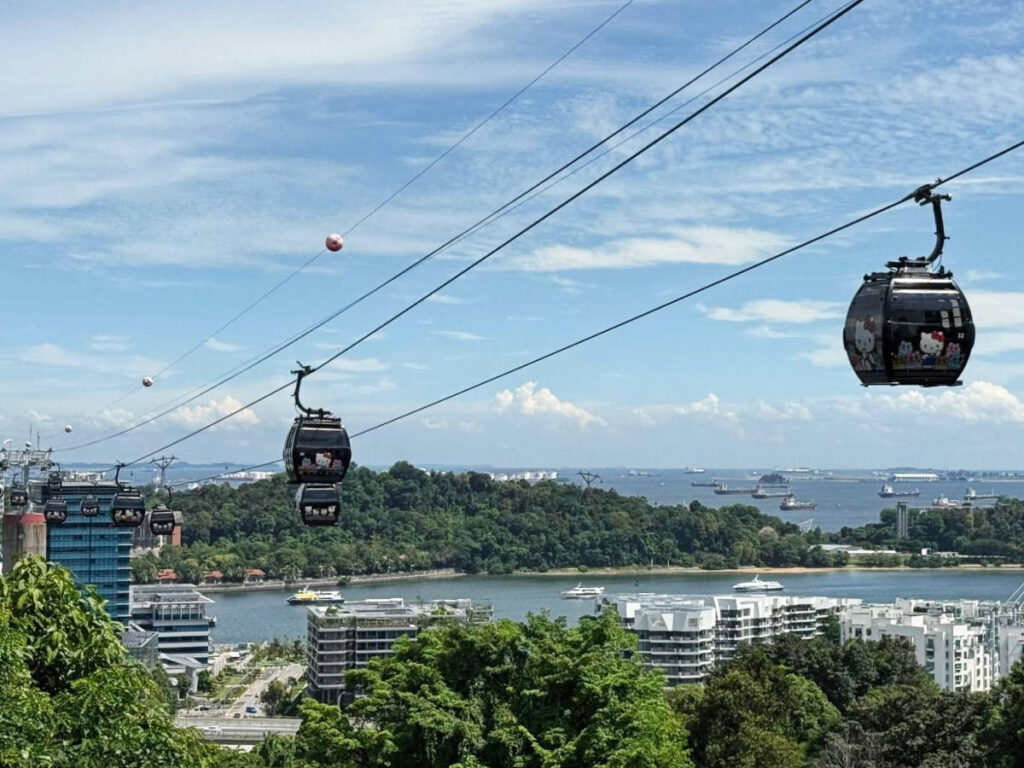 View of the Singapore Cable Car