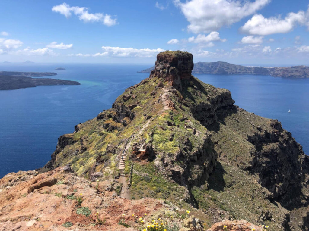 View of the Skaros Rock in Imerovigli