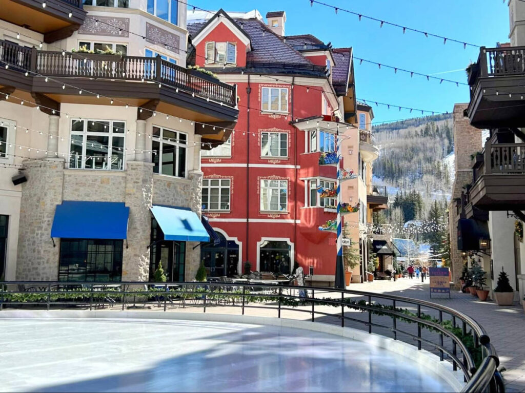 Scenic view from the ice skating rink in The Arrabelle