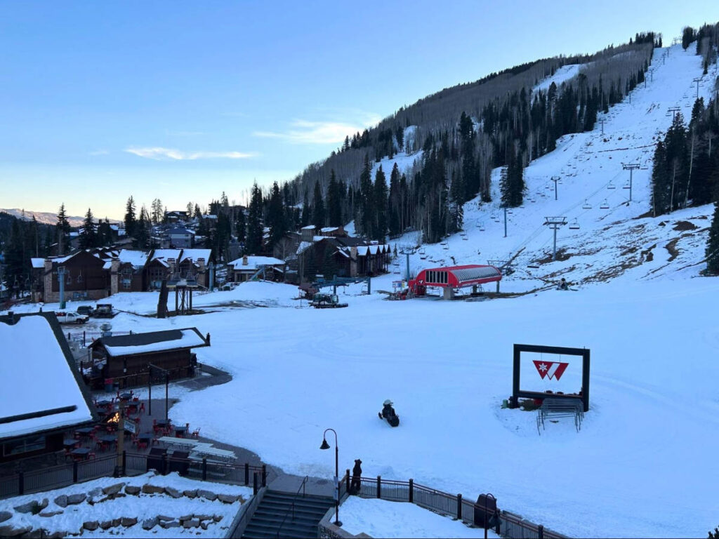 View of a ski resort from a room at Purgatory Village Condo Hotel